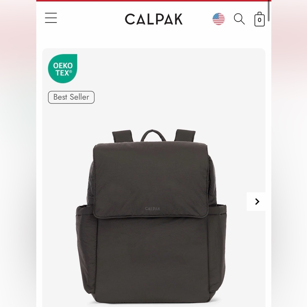 Calpak diaper bag in black